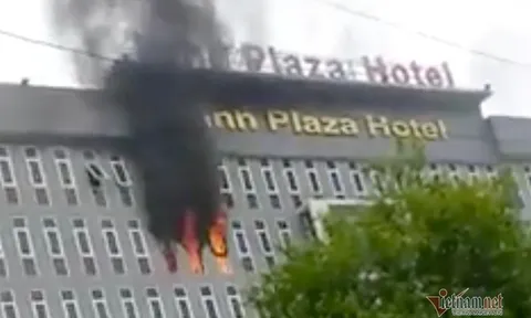Cháy ở khách sạn Vinh Plaza ở Nghệ An